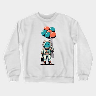 Astranout with balloons Crewneck Sweatshirt